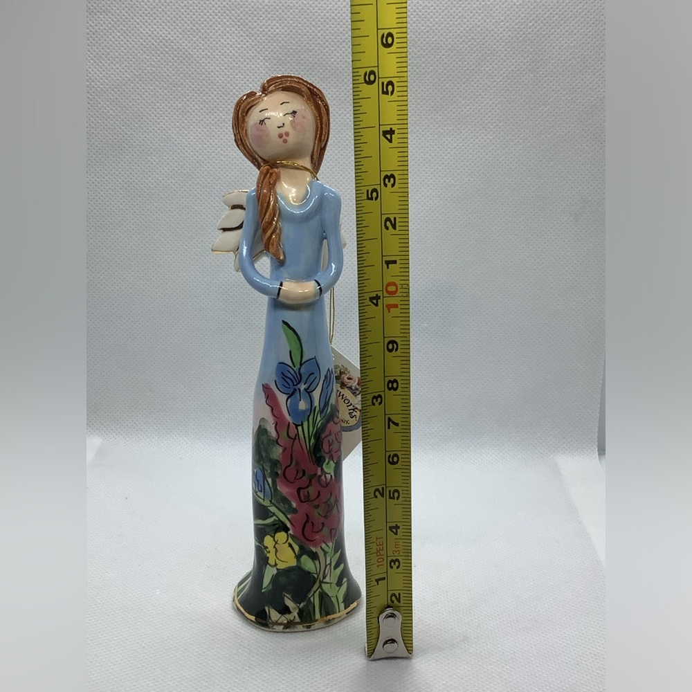 Blue Sky Clay Works Heather Goldminc Praying Angel Hand Painted Ceramic 2002 NIB - Picture 10 of 10